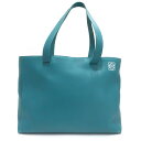 【最大3万円割引クーポン 5/1~】【栄】【LOEWE】ロエベ イースト ウエスト ハンドバッグ アナグラム レザー ライトブルー シルバー金具 鞄 メンズ レ...