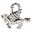 【最大3万円割引クーポン 5/1~】【栄】【HERMES】エルメス カデナ チャーム ペガサス 1993年限定 メタル素材 シルバーカラー 南京錠 約13.5g...