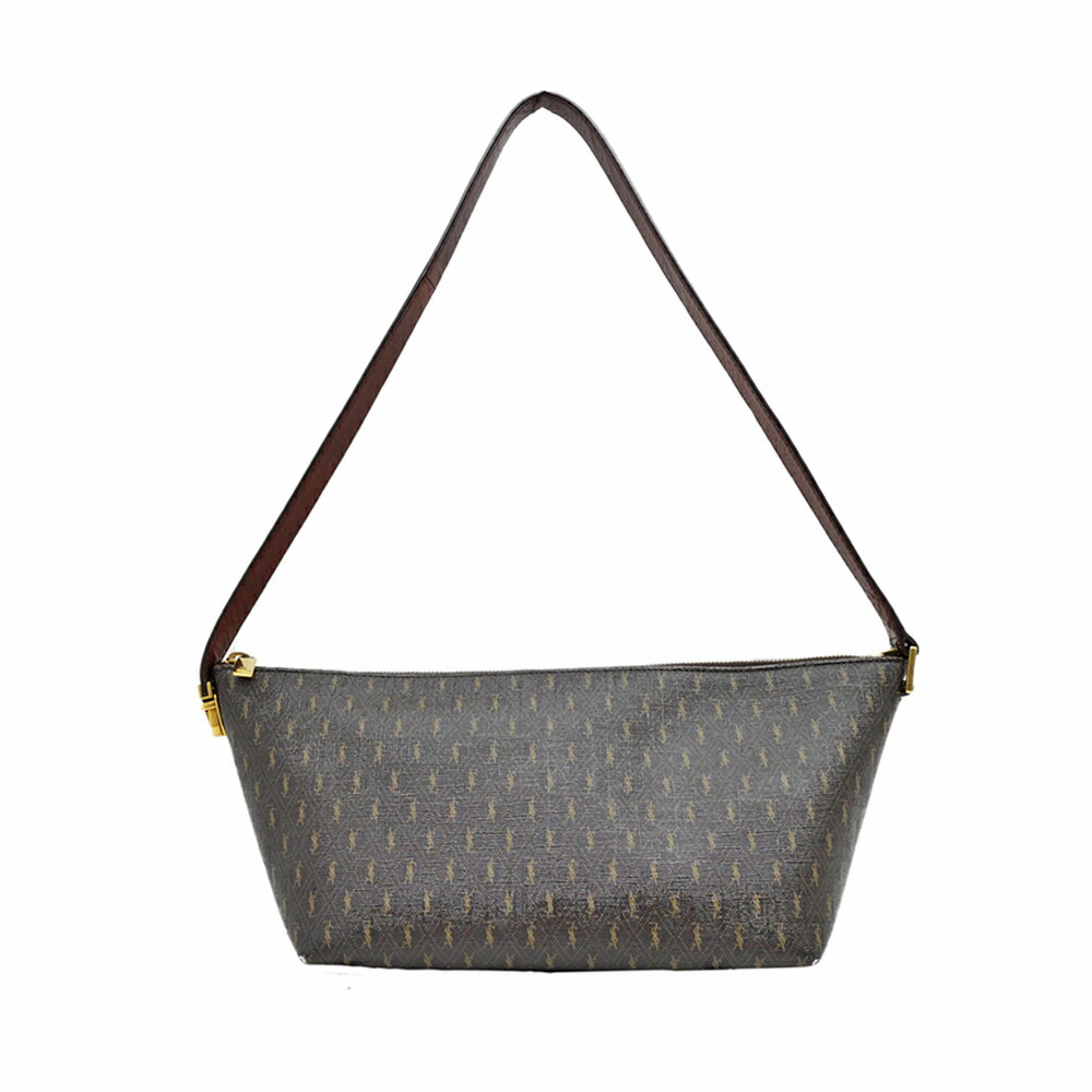 【名東】【SAINT LAURENT】サンローラン クロスボディバッグ ハンド ショルダー ブラウン こげ茶 667490 PVC レザーレディース メンズ【中古】