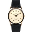 【名古屋】【PATEK PHILIPPE】パテックフィリップ カラトラバ 3697R-014 アイボリー 750PG レザー 手巻 メンズ腕時計 男【中古】