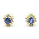 【栄】【JEWELRY】ピアス K18 750YG イエローゴールド サファイア 0.34ct/0.38ct ダイヤ 0.07ct 約2.0g 石欠け有 ジュエリー レディース 女性 本体のみ【中古】(4)