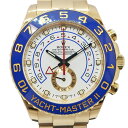 【最大3万円割引クーポン 5/1~】【天白】【ROLEX】ロレックス ヨットマスター2 116688 ホワイト ランダム YG 750 メンズ 腕時計 自動巻き...