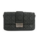 【最大3万円割引クーポン 5/1~】【名古屋】【DIOR】ディオール チェーンバッグ ブラック シルバー金具 ニューロック カナージュ レザー 黒 レディース【...