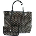 【最大3万円割引クーポン 5/1~】【栄】【GOYARD】ゴヤール サンルイPM トートバッグ PVCコーティングキャンバス ブラック シルバー金具 ユニセック...