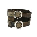 【最大3万円割引クーポン 5/1~】【天白】【CHROME HEARTS】クロムハーツ ワイド ダブル ロックンロール ブレスレット タンクカモ 迷彩 ブラウン...