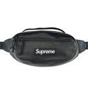 【天白】【SUPREME】シュプリーム ボディバッグ レザー 牛革 ブラック 黒 ダブルファスナー開閉 ロゴ メンズ ユニセックス 鞄 バッグ【中古】