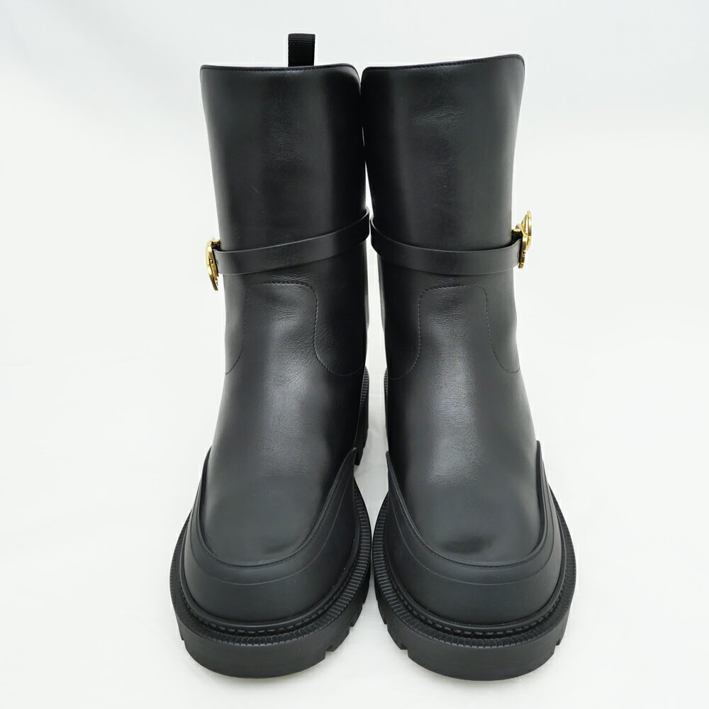 ��̾��ۡ�CHRISTIAN DIOR�ۥ��ꥹ�����ǥ������� EMPREINTE ANKLE BOOT ���󥯥�֡��� ������37 1/2 24.5cm �֥�å� BK �쥶�� ��ǥ����� �ڿ��ʡۡ�̤���ѡۡ���š�