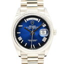 【名古屋】【ROLEX】ロレックス デイデイト 36 128239 ランダム ブルーオンブレ ローマ WG 自動巻き メンズ 保証書付き 2025年【新品】【未...