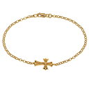 【最大3万円割引クーポン 5/1~】【名東】【CHROME HEARTS】クロムハーツ ブレスレット ベイビーファット クロス ロールチェーン 22K ゴールド...