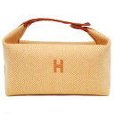 【最大3万円割引クーポン 5/1~】【名東】【HERMES】エルメス ブリッドアブラックGM オ・カレ ハンドバッグ ポーチ フォーブ オレンジ レディース【新...
