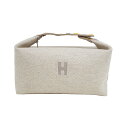 【最大3万円割引クーポン 5/1~】【名東】【HERMES】エルメス ブリッドアブラックGM オ・カレ ハンドバッグ ポーチ セーグル ベージュ レディース メ...