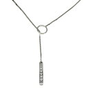【名古屋】【GUCCI】グッチ ラリアット ネックレス 750 WG ホワイトゴールド ロゴ バー型 ユニセックス アクセサリー ジュエリー【中古】