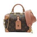 【栄】【LUOIS VUITTON】ルイヴィトン プティット・マルスープル 2WAYバッグ M45531 モノグラム キャンバス ブラウン系 ピンク系 ゴールド...