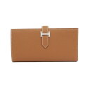 【最大3万円割引クーポン 8/1~】【名東】【HERMES】エルメス ベアンスフレ ゴールド シルバー金具 エプソン B刻印 長財布 二つ折り財布 ウォレット ...