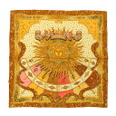 【名古屋】【HERMES】エルメス カレ90 CARPE DIEM 今日一日を楽しむ スカーフ シルク ゴールド イエロー系 太陽 星座 ヴィンテージ 小物 レ...