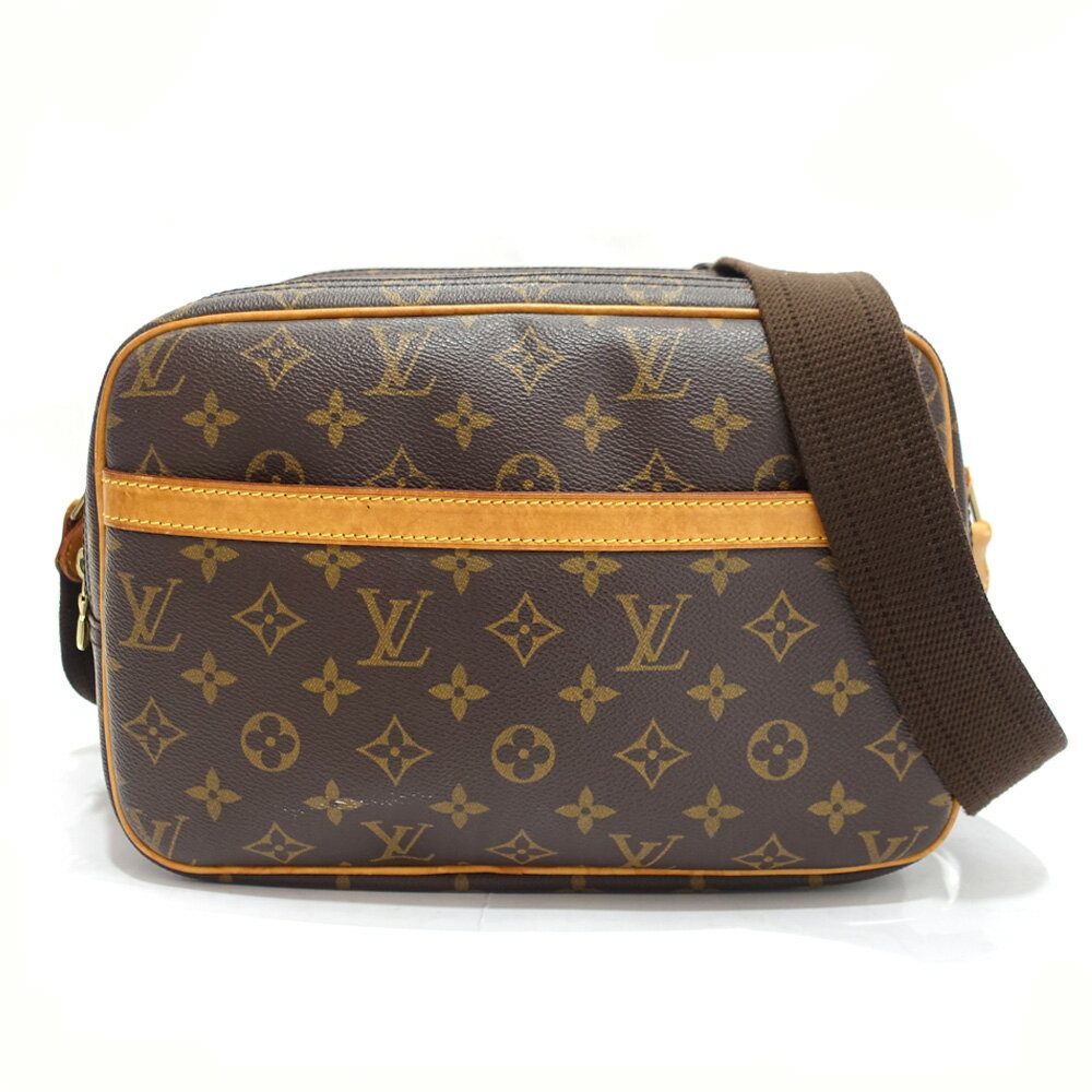 【栄】【LOUIS VUITTON】ルイヴィトン リポーターPM M45254 ショルダーバッグ モノグラム・キャンバス レザー ブラウン ゴールド金具 レディース 女性 本体のみ【中古】