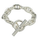 【最大3万円割引クーポン 5/1~】【名東】【HERMES】エルメス シェーヌダンクルTGM 12コマ ブレスレット Ag925 メンズ 男 アクセサリー 小物...