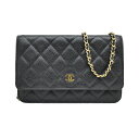 【最大3万円割引クーポン 5/9 20:00~】【名東】【CHANEL】シャネル チェーンウォレット マトラッセ クラシック ショルダーバッグ A33814 キ...