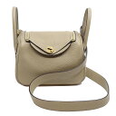 【栄】【HERMES】エルメス バッグ Lindy Mini リンディ ミニ20 トレンチ ベージュカラー GD金具 トリヨンクレマンス Z刻 2021年 レデ...
