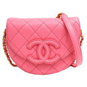 【栄】【セール】【CHANEL】シャネル バッグ ミニメッセンジャー AS3867 マトラッセ キャビアスキン ココマーク ピンク/ゴールド金具 レディース 女...