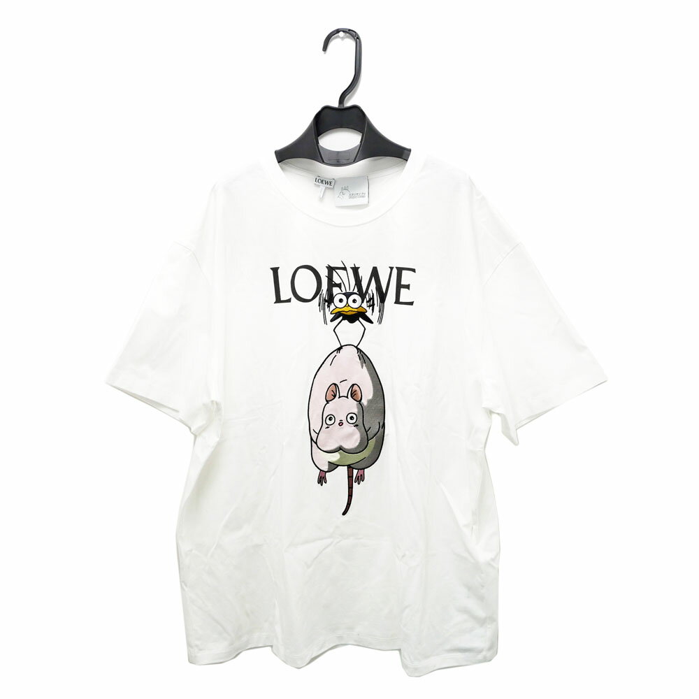 【名東】【LOEWE】ロエベ Tシャツ 千と千尋の神隠し S928Y22J08 半袖 ホワイト 白 XXLサイズ コットン メンズ 男 アパレル 服【中古】