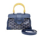 【名東】【GOYARD】ゴヤール サイゴンミニ ソフトバッグ ハンド 2WAY ショルダー SAIGONMINTY12CL12P ネイビーブルー 紺色 レディー...
