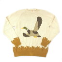 【名古屋】【HUMAN MADE】ヒューマンメイド ダック ニット セーター DUCK KNIT SWEATER ベージュ ブラウン Lサイズ コットン トップ...