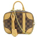 【栄】【LOUIS VUITTON】ルイヴィトン ヴァリゼット・スープルBB ダミエ N50065 ブラウン ゴールド金具 ショルダーバッグ 3way レディー...