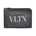 【最大3万円割引クーポン 10/1~】【名東】【VALENTINO】ヴァレンティノ ロックスタッズ クラッチバッグ ブラック 黒色 VLTNロゴ レザー その他 レディース メンズ【中古】