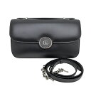 【最大3万円割引クーポン 10/1~】【名東】【GUCCI】グッチ クラッチバッグ ショルダーバッグ レザー ブラック 739721 肩掛け レディース メンズ【新品同様】【中古】