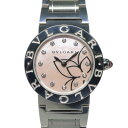【名古屋】【BVLGARI】ブルガリ ブルガリブルガリ 日本限定 BBL26FDSS ピンクシェル12PD フラワー SS クォーツ レディース腕時計 女【中古】