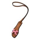 【天白】【HERMES】エルメス チャーム オランナノ サンダル バッグチャーム ブラウン/ピンク レザー アクセサリー レディース 小物 箱 その他 【未使用...