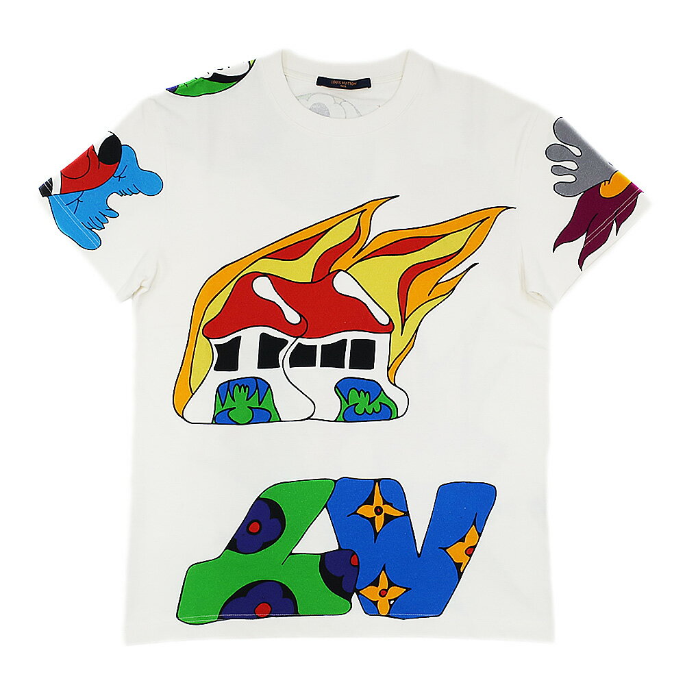 【最大3万円割引クーポン 12/1~】【天白】【LOUIS VUITTON】ルイヴィトン Tシャツ RM211NPLHKY98W ホワイト 白 オフホワイト コ...