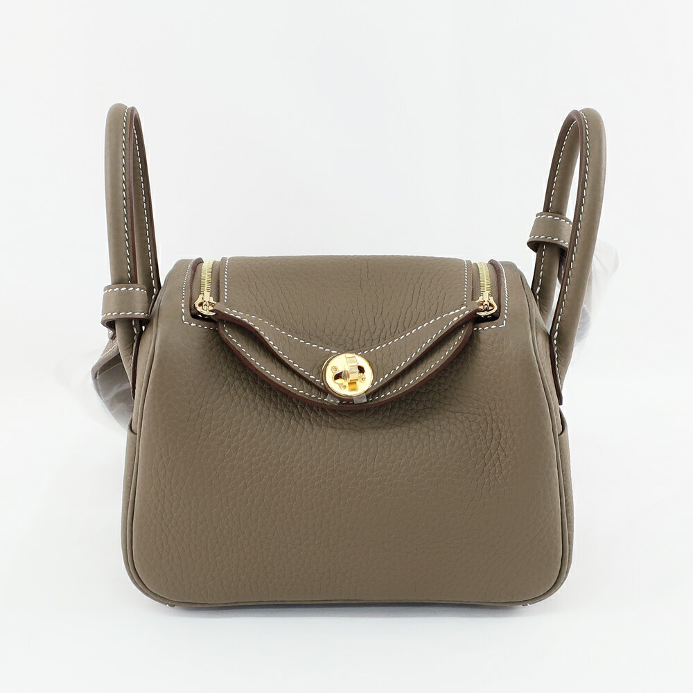 【天白】【HERMES】エルメス リンディ ミニ エトゥープ ゴールド金具 トリヨンクレマンス ショルダーバッグ K刻印 2025年頃製造 レディース【新品】【未使用】【中古】