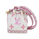 【最大3万円割引クーポン 8/1~】【名東】【LOUIS VUITTON】ルイヴィトン LVバイザプール ナノノエ ショルダーバッグ モノグラム ローズ M82...
