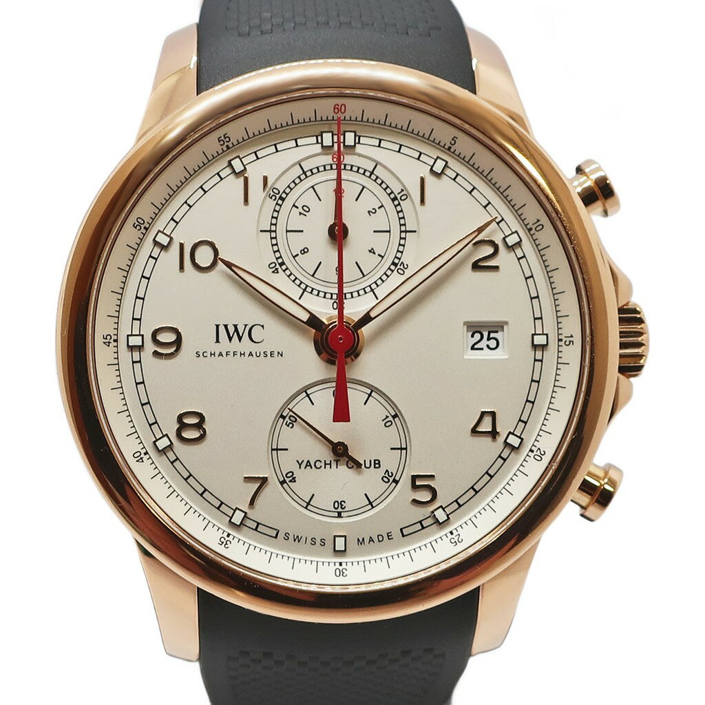 【最大3万円割引クーポン 7/1~】【天白】【IWC】インターナショナルウォッチカンパニー ポルトギーゼ ヨットクラブ クロノグラフ IW390501 シルバー RG ラバー メンズ 自動巻き 腕時計【仕上げ済み】