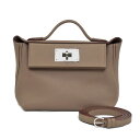 【最大3万円割引クーポン 8/1~】【名東】【HERMES】エルメス 24/24 ヴァンキャトル21 ミニ エトゥープ シルバー金具 エヴァーカラー ヴォースイ...