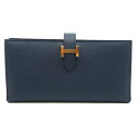 【最大3万円割引クーポン 8/1~】【栄】【HERMES】エルメス ベアンスフレ ロングウォレット 長財布 B刻印 2023年製造 ブルーインディゴ ネイビー系...