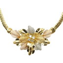 【最大4万円割引クーポン 9/12~】【栄】【JEWELRY】ジュエリー ネックレス フラワーモチーフ ダイヤモンド 約41cm K18YG/WG/PG イエローゴールド ホワイトゴールド ピンクゴールド 約18.5g 超音波洗浄済 本体のみ【中古】