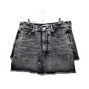 【名東】【BALENCIAGA】バレンシアガデニム ショートパンツ 36サイズ 697851 ブラック 黒 コットン レディース アパレル 女 服 【新品同様】【中古】