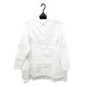 【名東】【CHROME HEARTS】クロムハーツ 長袖シャツ クロスパッチシャツ マハルキタ XSサイズ 白 ホワイト 綿 メンズ アパレル 男 服【新品同様】【中古】