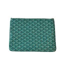 【栄】【GOYARD】ゴヤール SMNAT2MMLTY09CL09P セナMM セカンドバッグ クラッチ レザー グリーン イエロー シルバー金具 緑 鞄 バッグ 箱【中古】