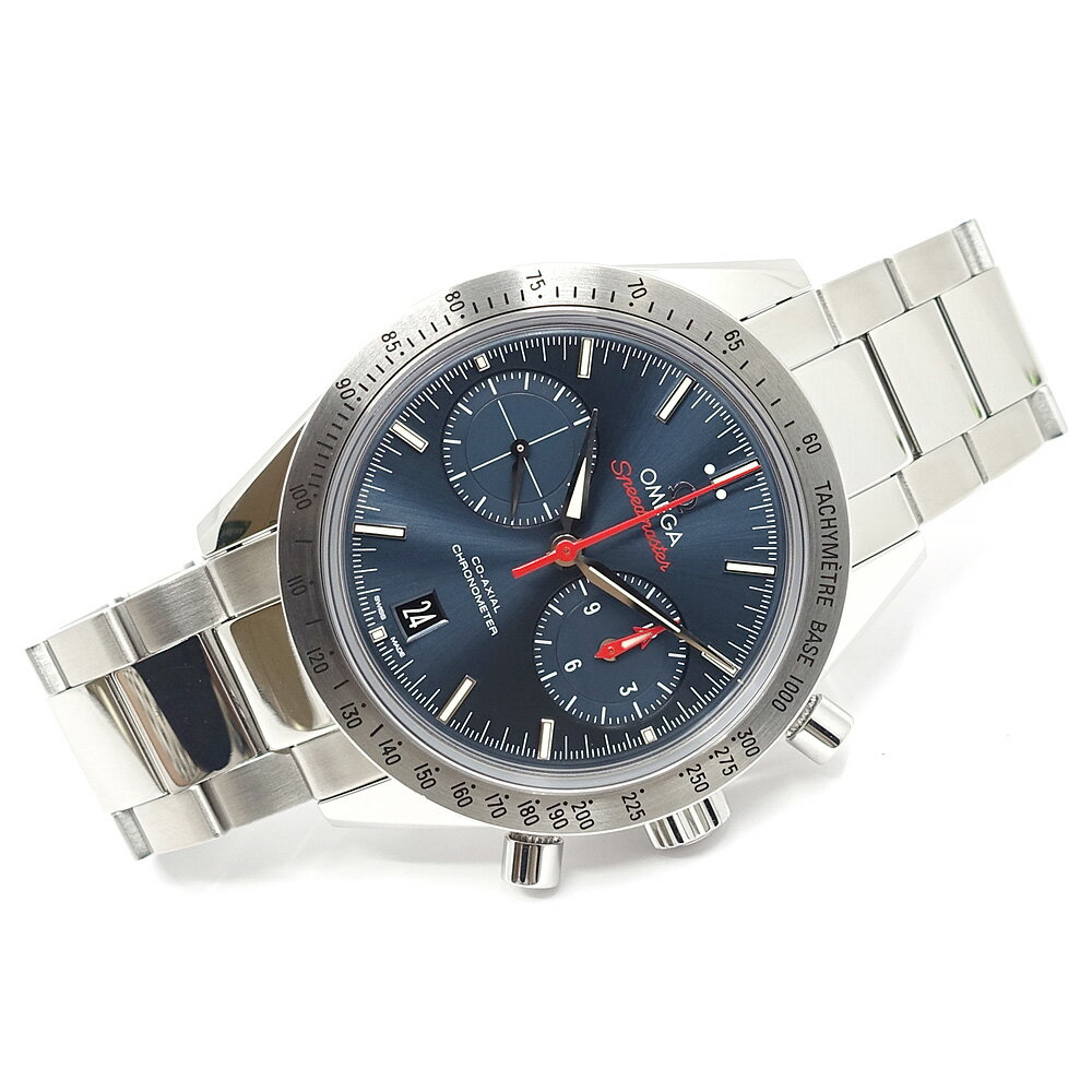 【栄】【セール ~11/7】【OMEGA】オメガ 腕時計 スピードマスター 57 コーアクシャル クロノグラフ 331.10.42.51.03.001 青文字盤 シースルーバック SS ステンレススチール 自動巻き 男性 メンズ 本体のみ【仕上げ済】【中古】