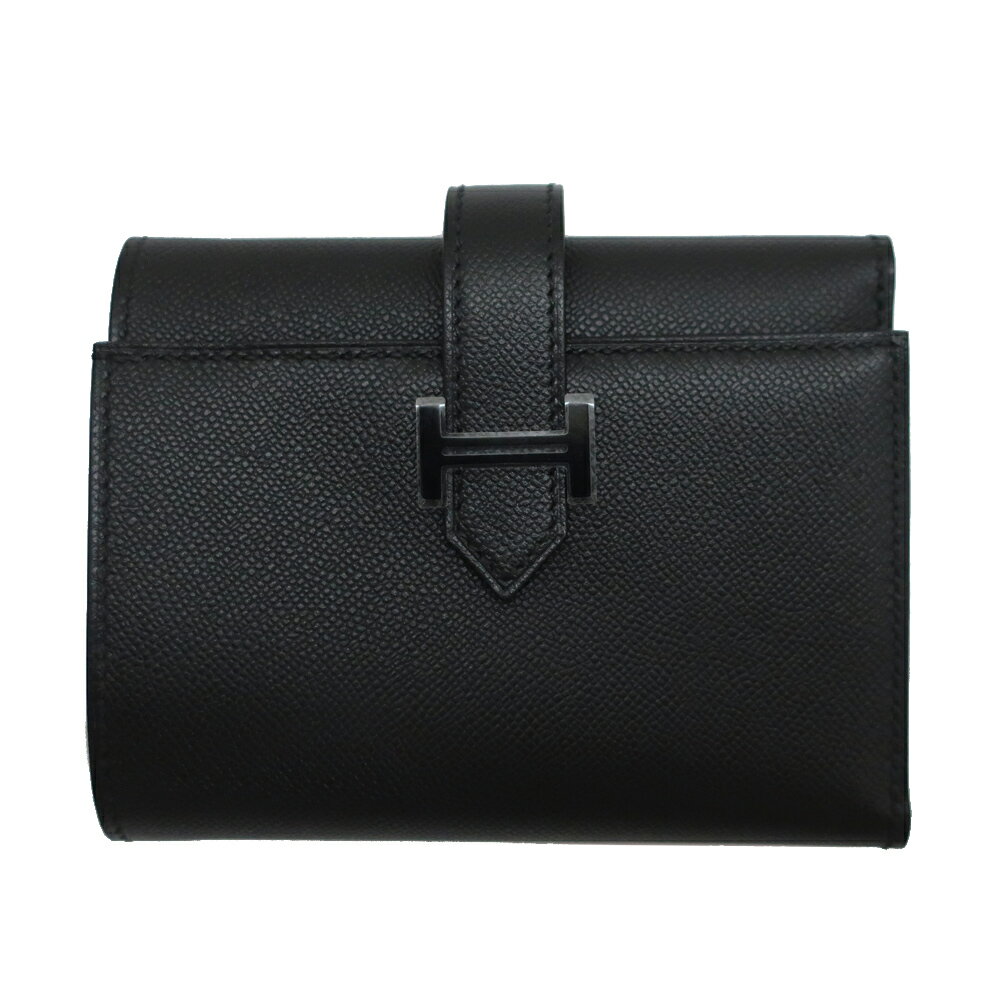 【天白】【HERMES】エルメス ベアン コンビネ モノクローム ソーブラック 三つ折り財布 W刻 ブラック ヴォーマダム 小物 メンズ レディース【新品】【未...