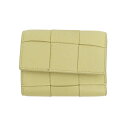 【名東】【BOTTEGA VENETA】ボッテガヴェネタ カセット マキシイントレチャート 三つ折り 651372 ベージュ 財布 ウォレット【中古】