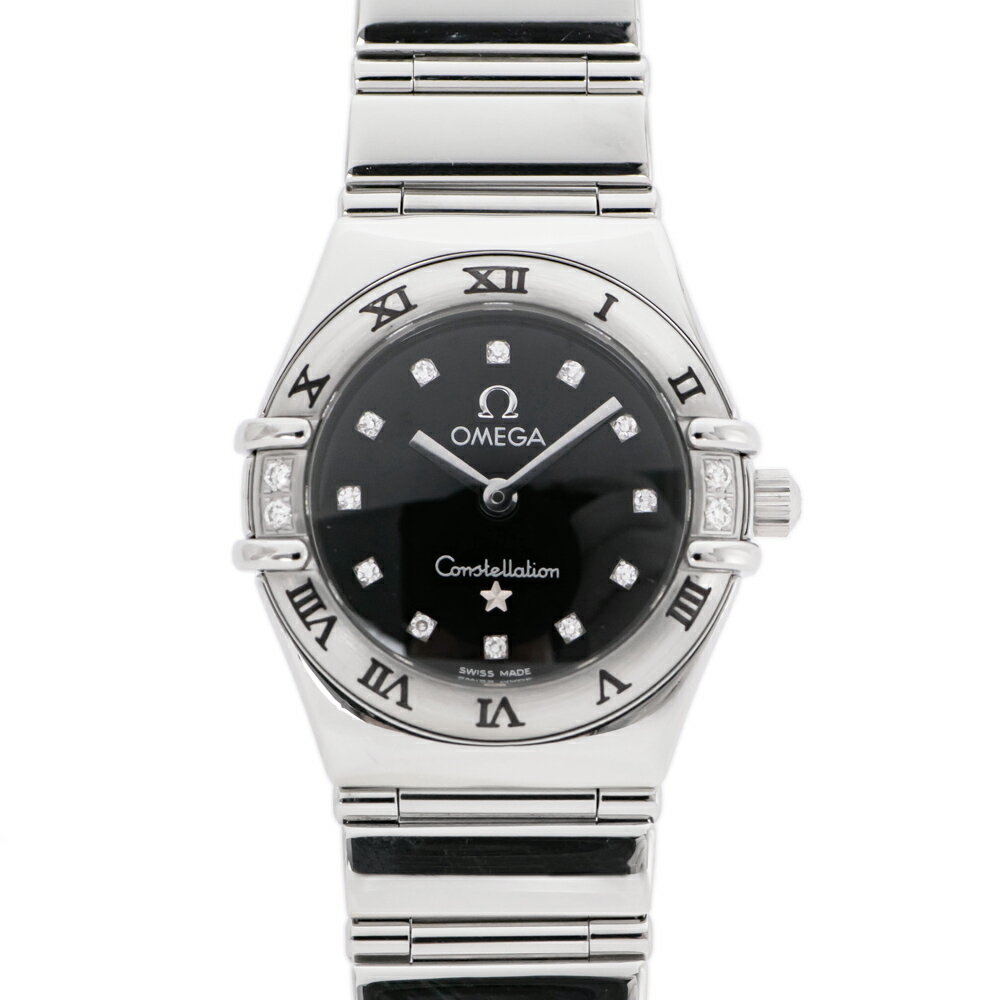 【名東】【OMEGA】オメガ コンステレーション マイチョイス 1566.56 黒文字盤 ダイヤ レ ...