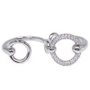 【名東】【HERMES】エルメス フィレドール ダブルGM リング 50号 Au750 K18 WG ホワイトゴールド ダイヤ 0.43ct 指輪 ジュエリー アクセサリー 宝石【中古】