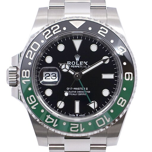【栄】【ROLEX】ロレックス 腕時計 GMTマスター2 126720VTNR レフティ 緑黒 オイスターブレス 黒文字盤 ランダムシリアル SS 自動巻き 男性 メンズ 保証書 2024年 箱【中古】 【栄】【ROLEX】ロレックス 腕時計 GMTマスター2 126720VTNR レフティ 緑黒 オイスターブレス 黒文字盤 ランダムシリアル SS 自動巻き 男性 メンズ 保証書 2024年 箱【中古】