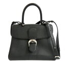 【名古屋】【DELVAUX】デルヴォー ブリヨンMM ブラック シルバー金具 AA0405AAU099ZPA カーフレザー ハンドバッグ ショルダーバッグ 2way 黒 レディース【中古】