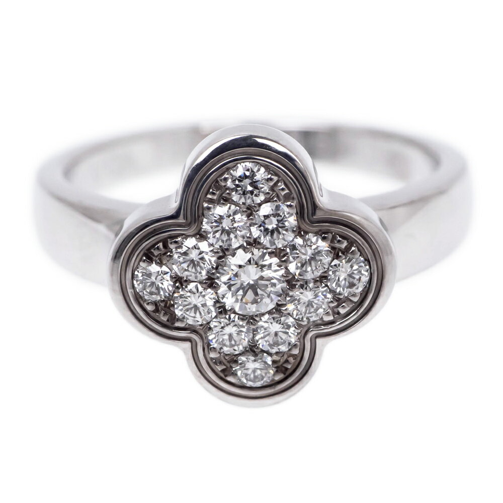 【名東】【VAN CLEEF&ARPELS】ヴァンクリーフ＆アーペル ピュアアルハンブラ リング 54号 750WG ホワイトゴールド ダイヤモンド 指輪 ジュエリー【国内正規品】【中古】のサムネイル